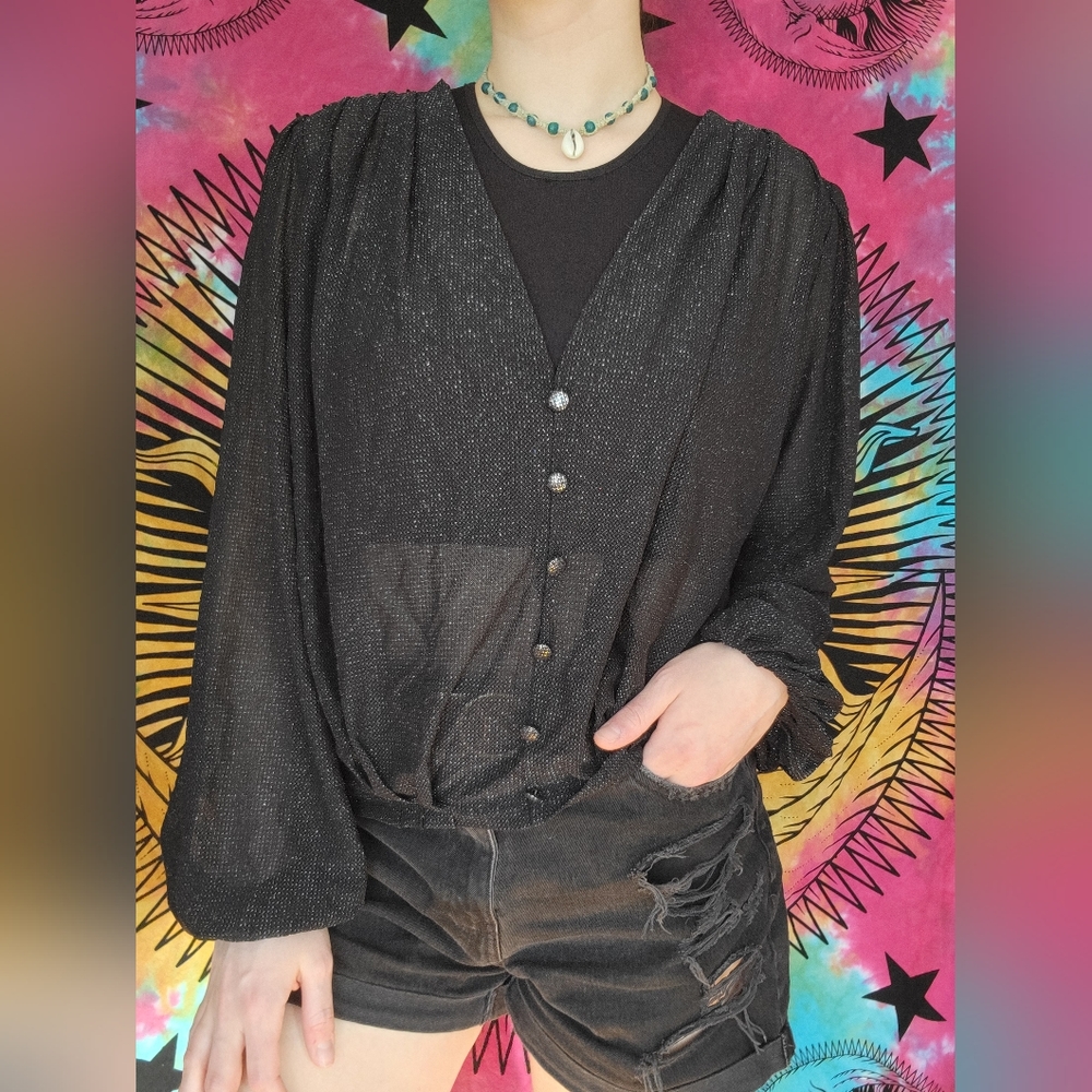 Sparkly Transparent Blouse